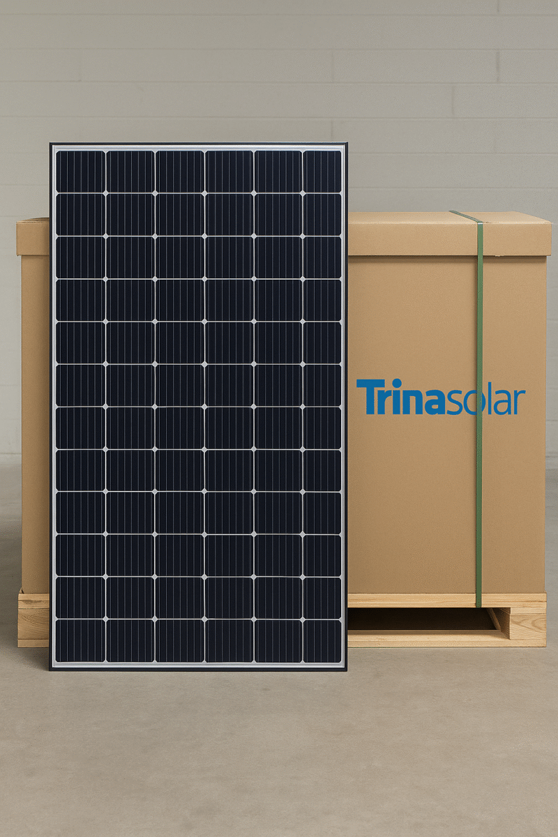 Trina Solar 435W Vertex-S+ Dual Glass Mono Solar Module - Black Frame/White Backsheet